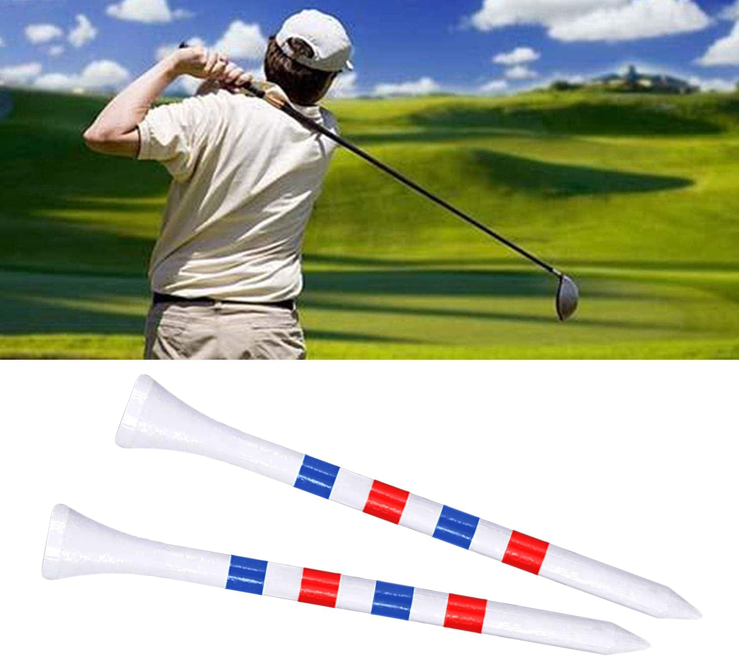 Wooden Golf Tees, 2-3/4" 3-1/4" Long Tees Golf 100 Count