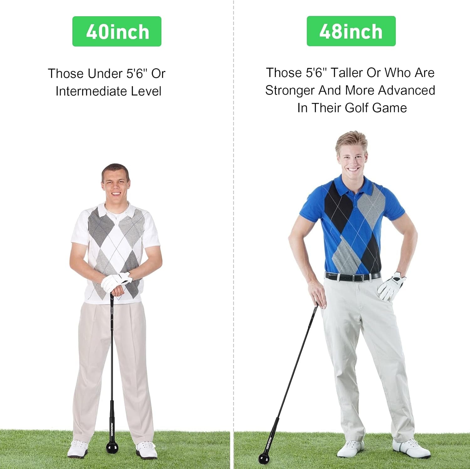 Golf Swing Trainer Aid - Golf Swing Training, Practice Warm-Up Stick for Strength,Rhythm, Flexibility, Tempo, and Balance Suit for Indoor & Outdoor (40 Inches, Black)
