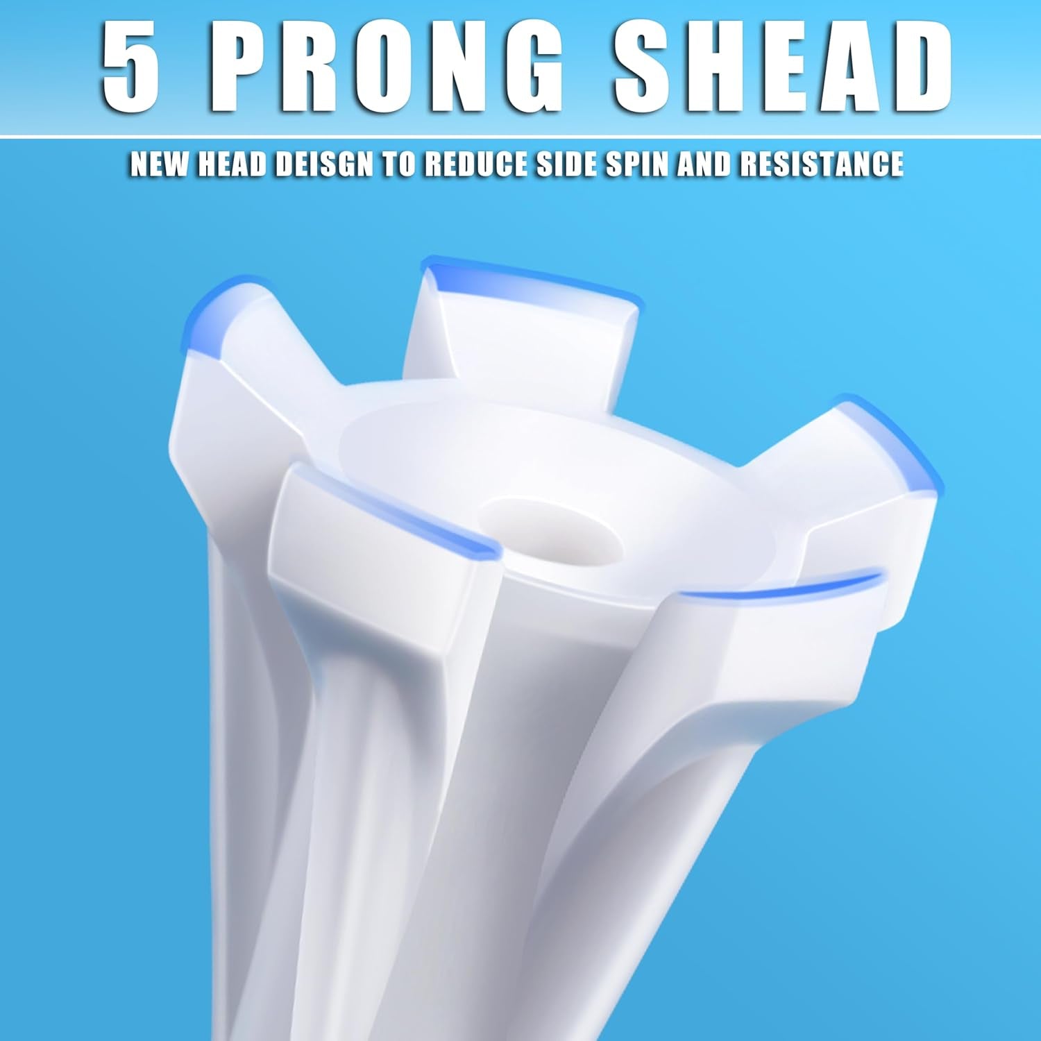 Advanced 5-Prong Plastic Golf Tees 100 Pack - 50% Ball Contact Surface Optimization with Longer Distance Performance Golf Tees Plastic